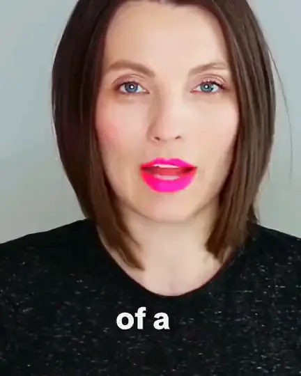 The same take cut closer and wider on her words, with captions