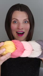 Take 2, the show: holding up the yarn
